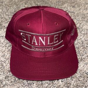 VTG The Game Bars STANLEY STEEMER Burgundy Snapback Hat Cap Embroidered